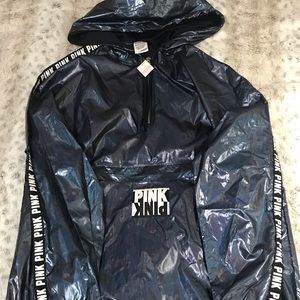PINK Victoria’s Secret Holographic Anorak New xs